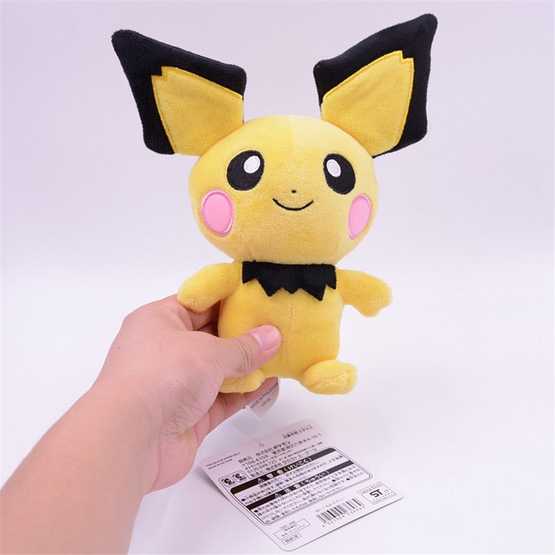 20cm Tomy Pokemon Pet Figures Pikachu Pichu Cartoon Plush Toy Pokémon Plush Keychain Kawaii Pendant Toys Kids Xmas Gift