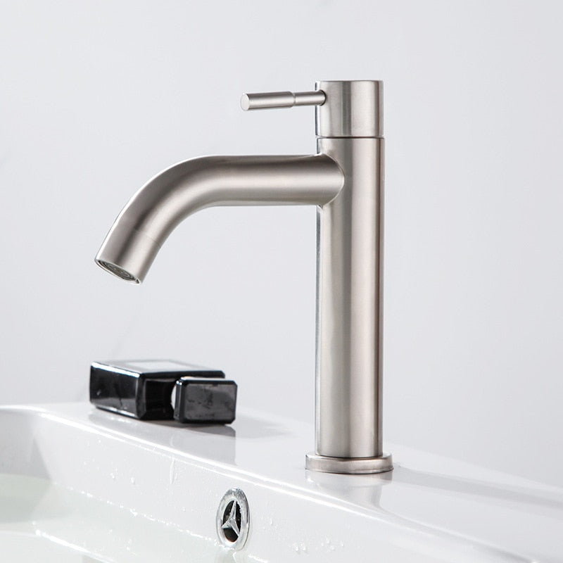 Touch Basin Faucet SDSN SUS304 Stainless Steel Single Cold Bathroom Basin Faucet Sensor Black Basin Faucet Touch Control Faucets