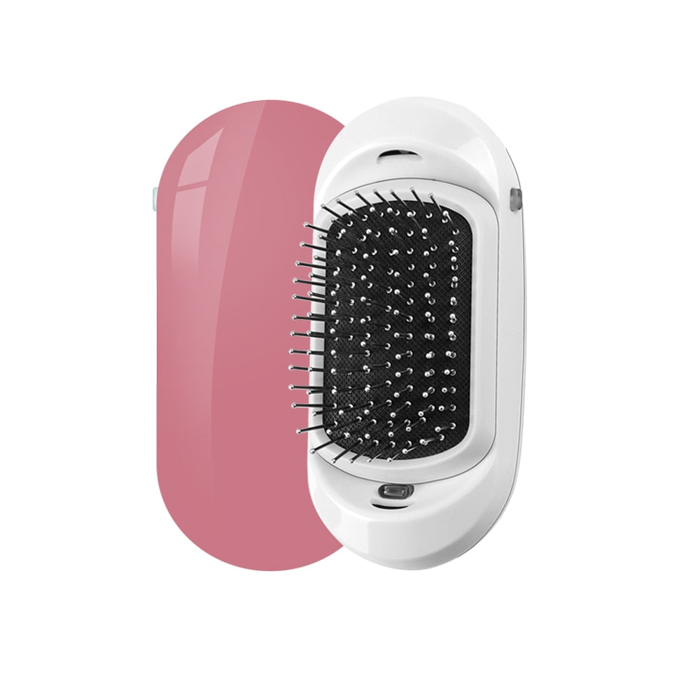 Portable Ionic Hairbrush Electric Negative Ions Hair Comb Anti Static MassageComb US Fast Shipping Styling Tool for Dropshipping