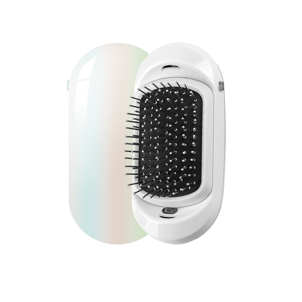 Portable Ionic Hairbrush Electric Negative Ions Hair Comb Anti Static MassageComb US Fast Shipping Styling Tool for Dropshipping