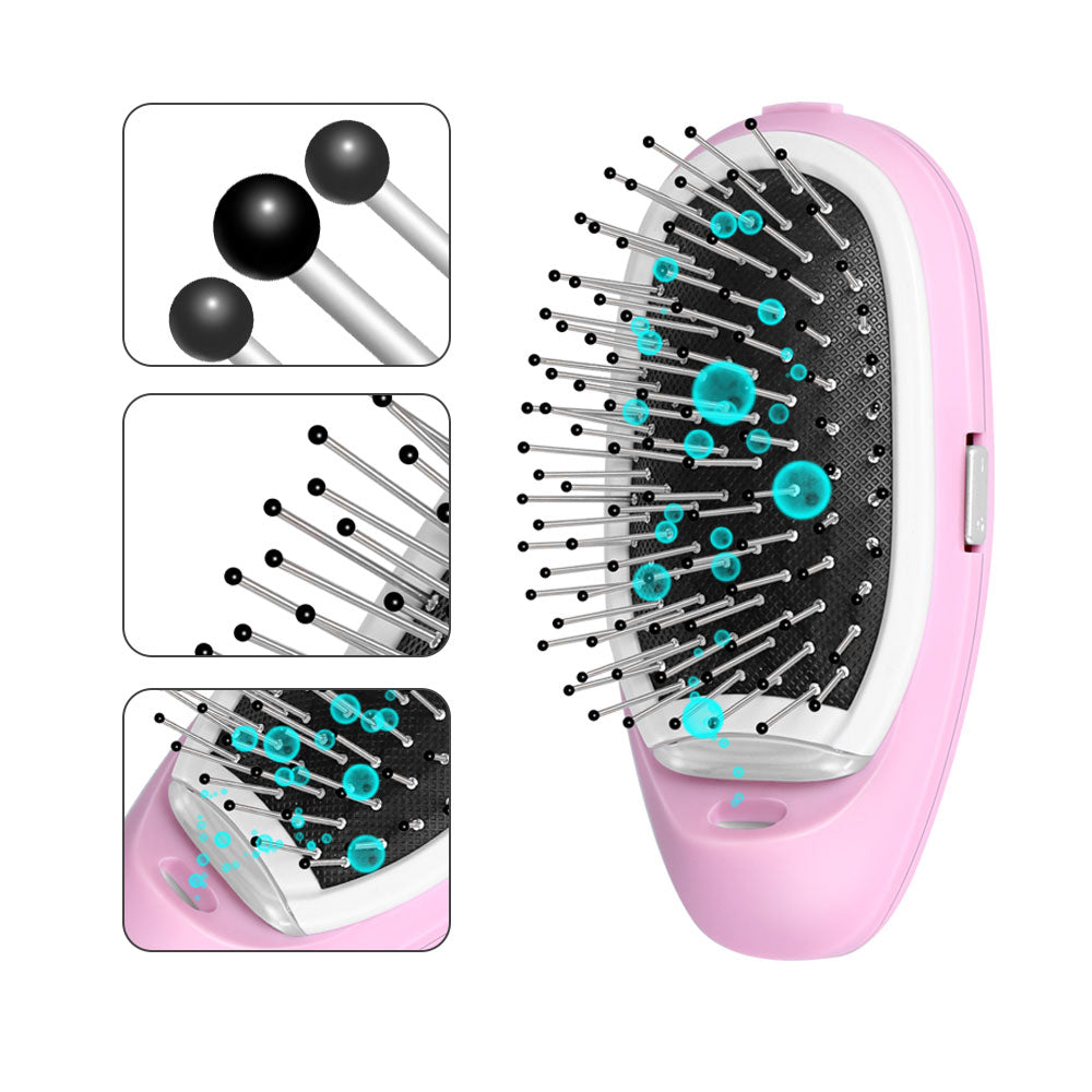 Portable Ionic Hairbrush Electric Negative Ions Hair Comb Anti Static MassageComb US Fast Shipping Styling Tool for Dropshipping