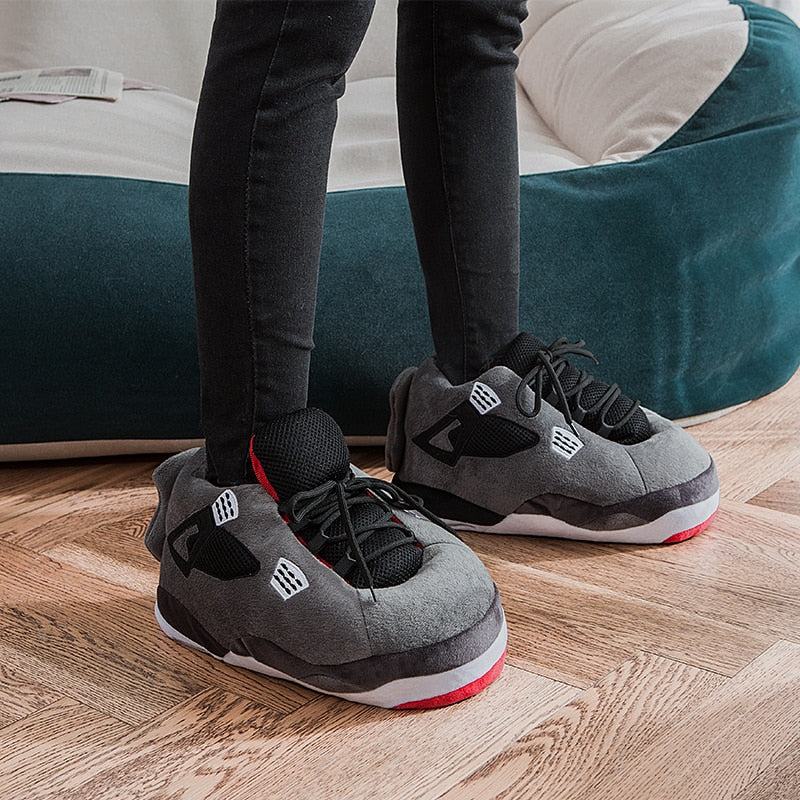 Unisex kış sıcak ev terlik kadınlar/erkekler bir boyut Sneakers Lady kapalı pamuklu ayakkabılar kadın ev kat kaydırıcılar bayanlar terlik