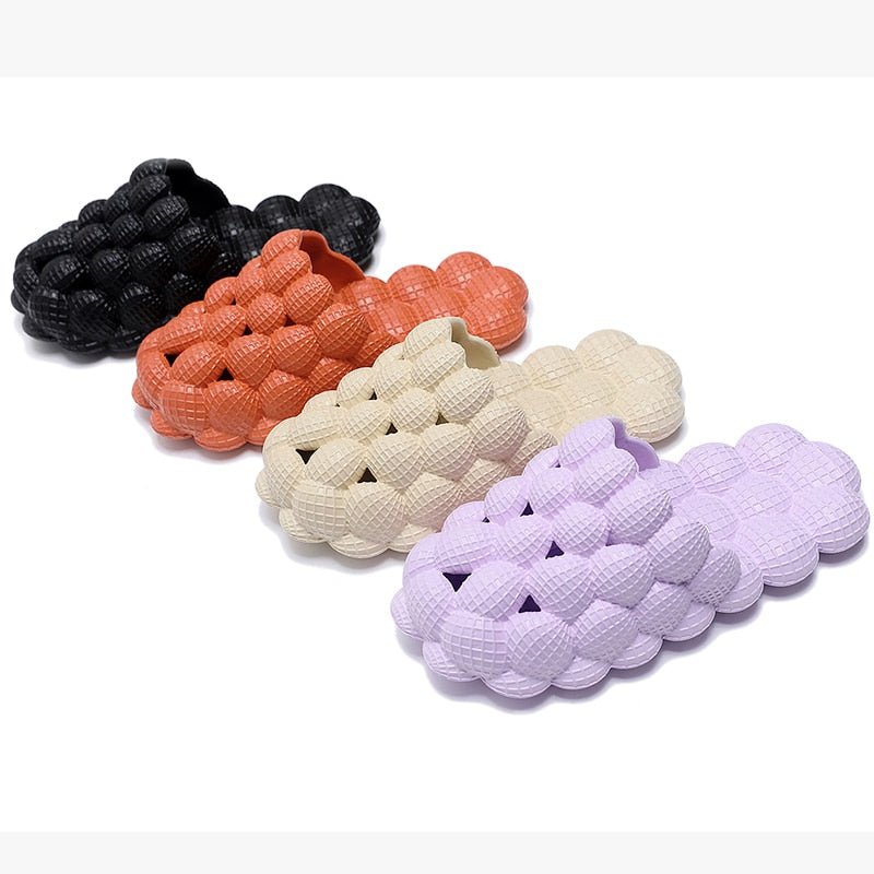 Women Man Soft Bubble Slippers Fashion 2023 New EVA Cool Home Beach Shoes Massage Sole Slippers Designer Indoor Peanut Slipper