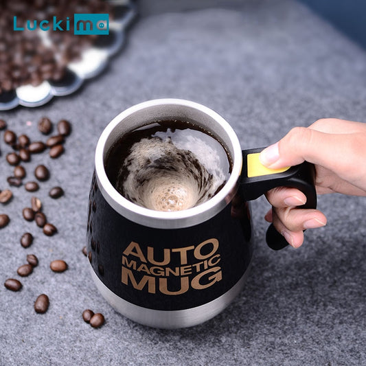 New Automatic Self Stirring Magnetic Mug 304 Stainless Steel Coffee Milk Mixing Cup Creative Blender Smart Mixer Thermal Cups